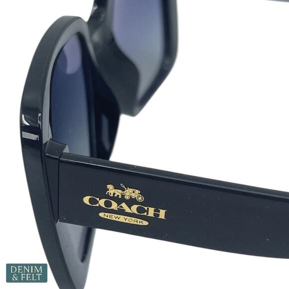 Coach Oversized Square Sunglasses Black Gradient Lenses CL907 NEW w/ Case!! - Picture 10 of 16